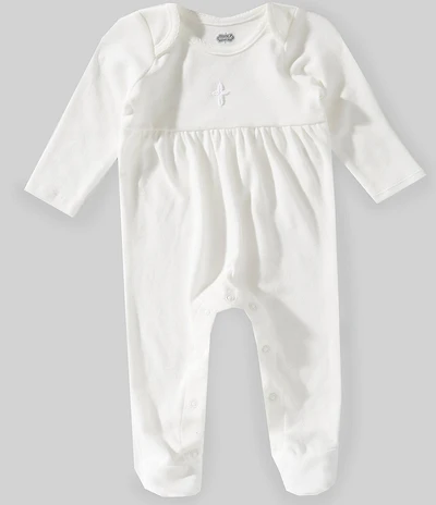 Mud Pie Baby Girls Christening Crochet Cross Footie