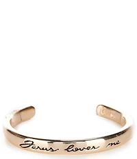 Mud Pie Baby Girls Jesus Love Me Engraved Cuffed Bracelet
