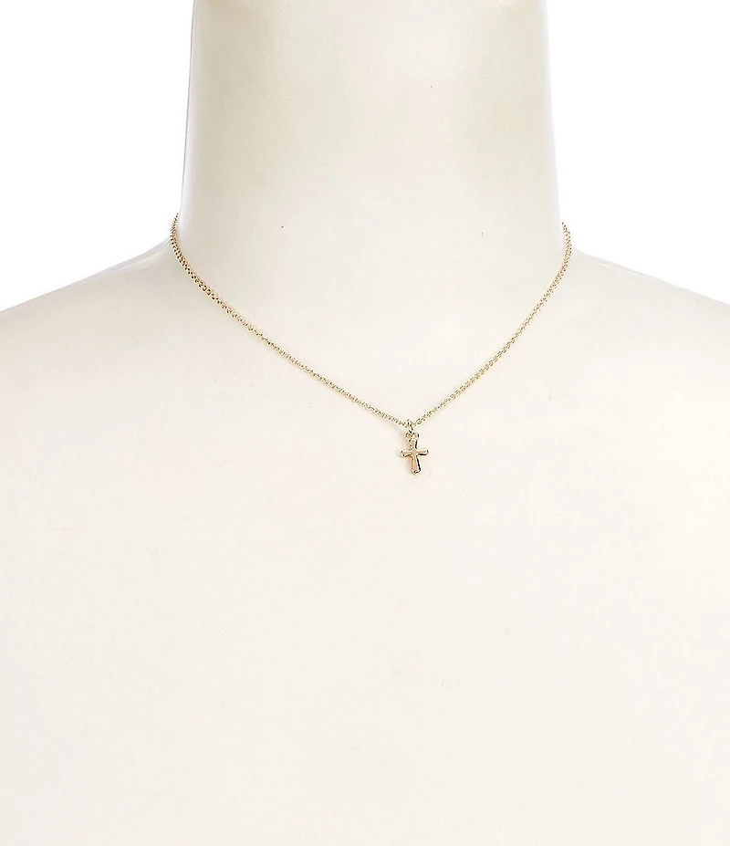 Mud Pie Baby Girls Petite Metal Cross Necklace