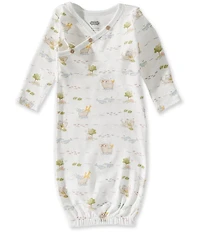 Mud Pie Baby Long Sleeve Noah's Ark Take Me Home Night Gown