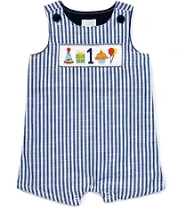 Mud Pie Baby Boys #double;One#double; Smocked Birthday Design Jon Jon Shortall