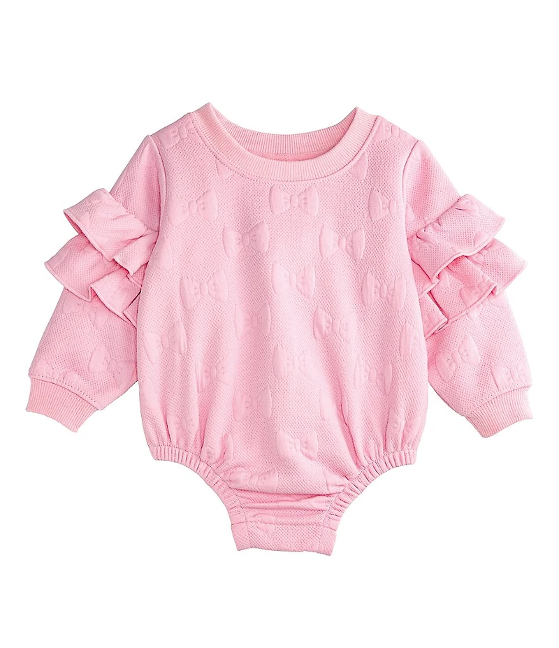 Mud Pie Baby Quilted Bow Bubble Sweatshirt