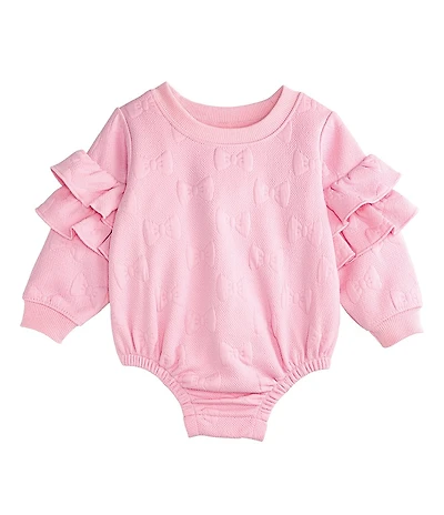 Mud Pie Baby Quilted Bow Bubble Sweatshirt