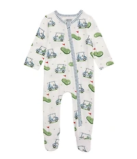 Mud Pie Baby Long-Sleeve Golf-Theme-Printed Footie Coverall