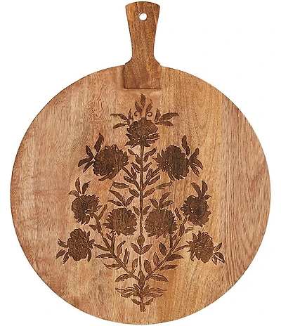 Mud Pie Block Print Flower Cluster Paddle Board