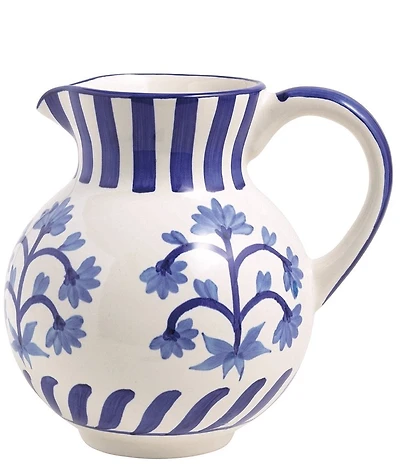 Mud Pie Blue Willow Collection Floral Pitcher