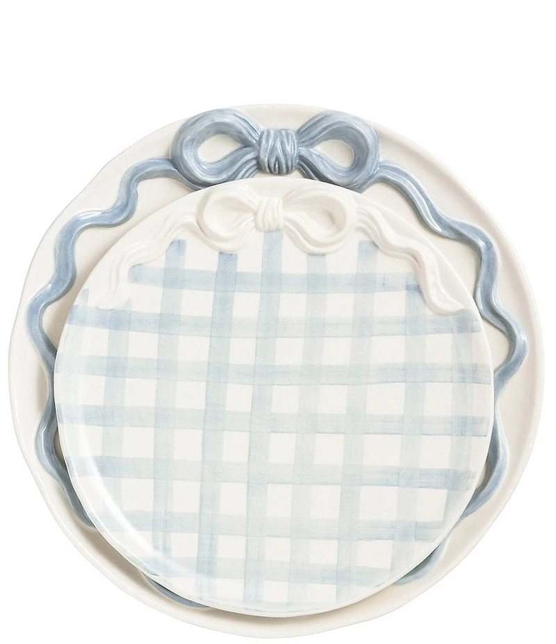 Mud Pie Bow Collection Nested Platter Set