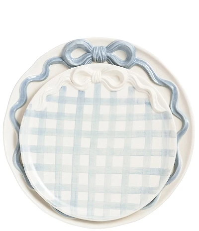 Mud Pie Bow Collection Nested Platter Set