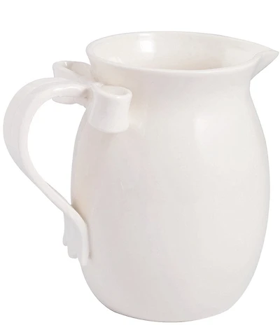 Mud Pie Bow Collection White Pitcher