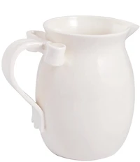 Mud Pie Bow Collection White Pitcher
