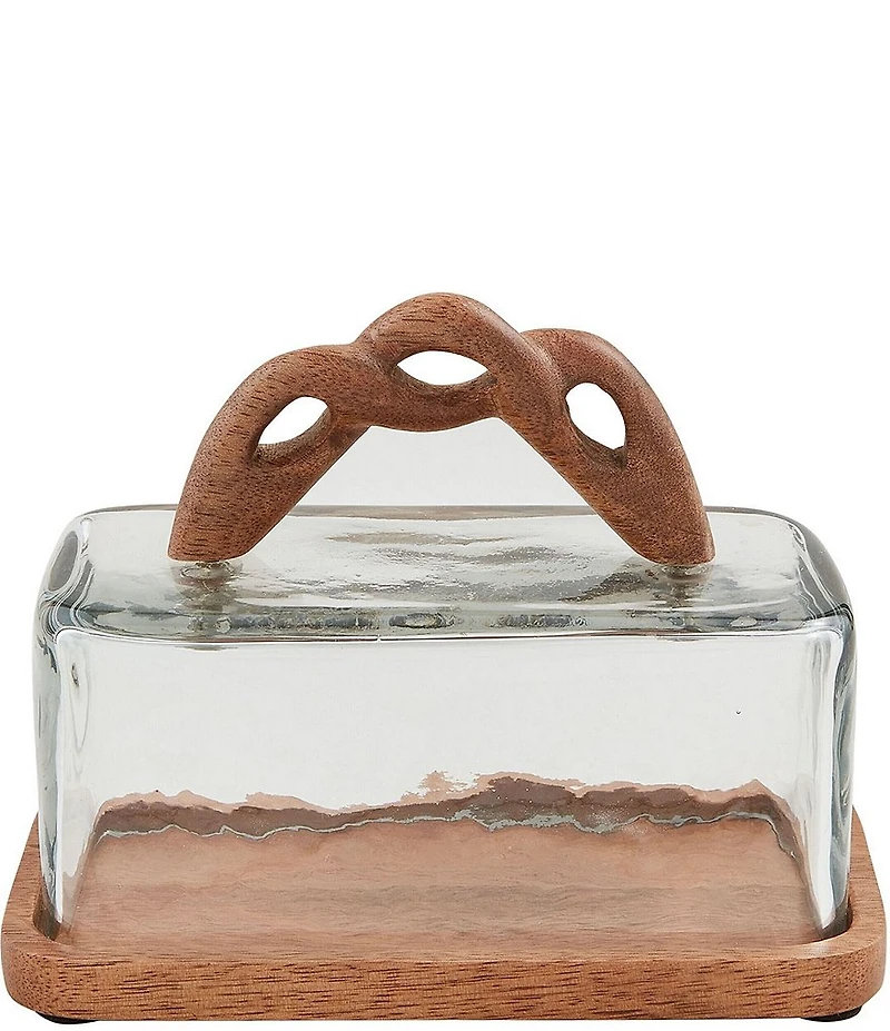 Mud Pie Braided Handle Butter Cloche