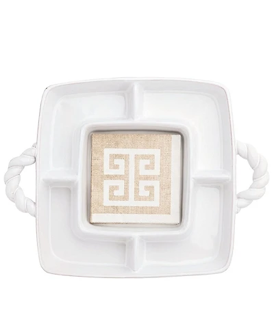 Mud Pie Braided Handle Section Server