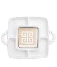 Mud Pie Braided Handle Section Server