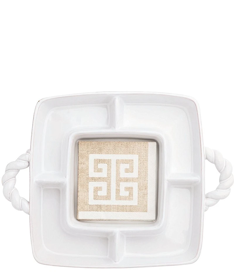 Mud Pie Braided Handle Section Server 2-Piece Set