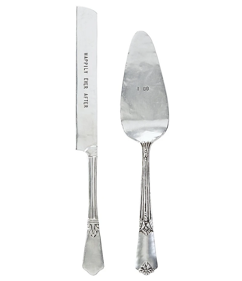 Mud Pie Wedding I Do & Happily Ever After Cake Knife & Server Set