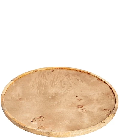 Mud Pie Brown Burl Wood Lazy Susan - 16#double;