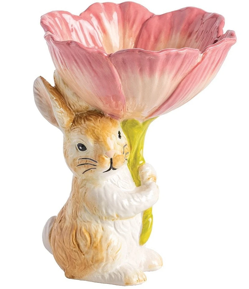 Mud Pie Bunny Flower Candy Bowl