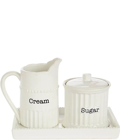 Mud Pie Circa Collection Cream and Sugar Set with Tray