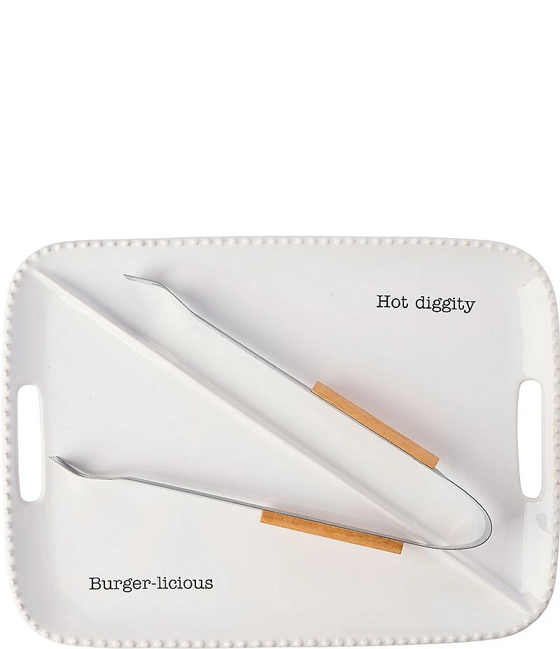 Mud Pie Circa Outdoor Burger Dog Platter