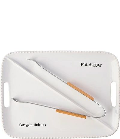 Mud Pie Circa Outdoor Burger Dog Platter