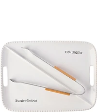 Mud Pie Circa Outdoor Burger Dog Platter