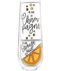 Mud Pie Circa Mimosa Champagne Flute Glass