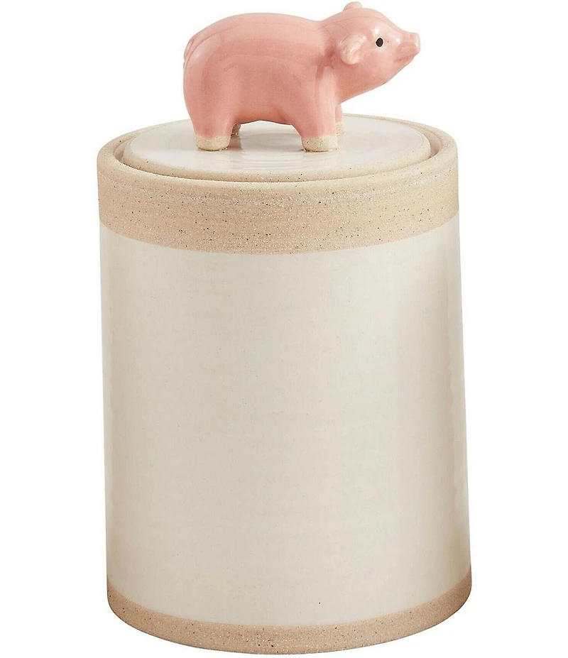 Mud Pie Farmhouse Animal Pig Icon Canister