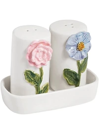 Mud Pie Flower Salt & Pepper Shaker Set
