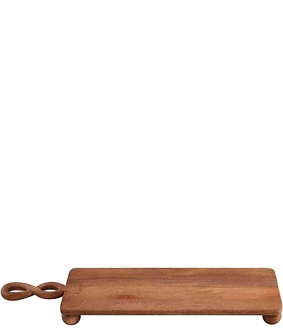 Mud Pie Footed Twisted Handle Board