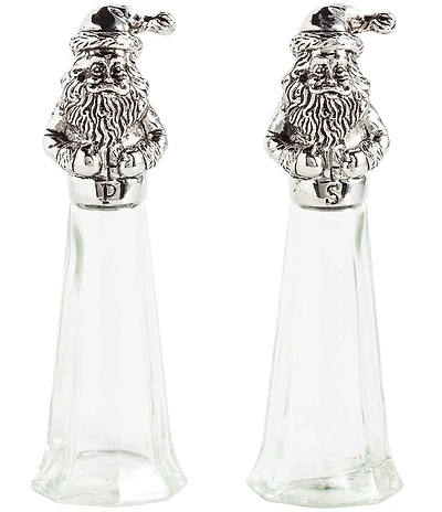 Mud Pie Good Tiding Collection Santa Salt & Pepper Shaker Set