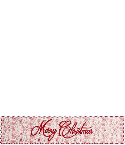 Mud Pie Good Tidings Collection #double;Merry Christmas#double; Runner, 72#double;