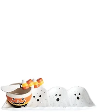Mud Pie Halloween Collection Glow Ghost Tidbit Tray Set