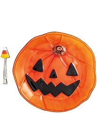Mud Pie Halloween Collection Jack-O-Lantern Platter and Tong Set
