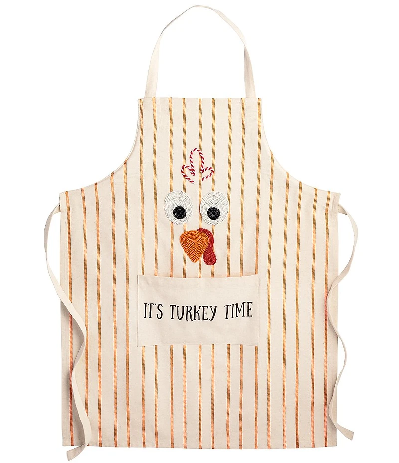 Mud Pie Harvest Collection Turkey Time Apron