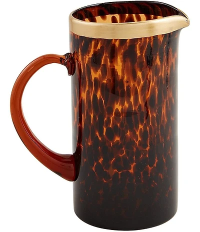 Mud Pie Heritage Home Collection Glass Tortoise Pitcher