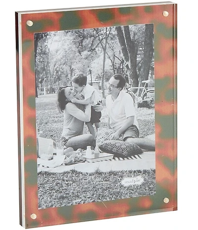 Mud Pie Heritage Home Collection Tortoise Acrylic Block Frame