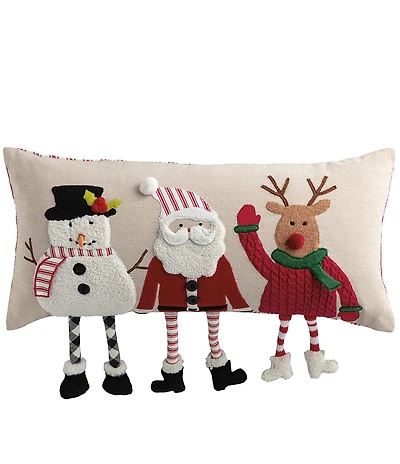 Mud Pie Holiday Collection Christmas Dangle Leg Pillow