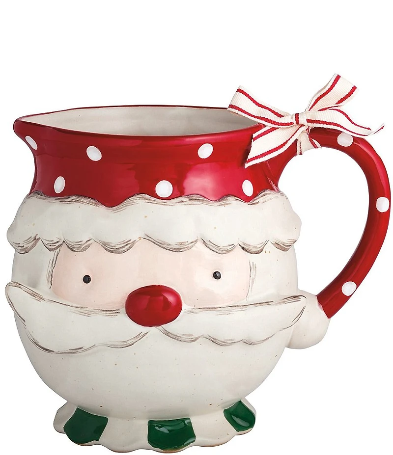 Mud Pie Home For Christmas Collection Farm Santa Pitcher