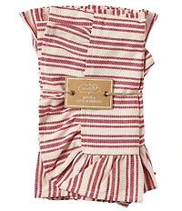 Mud Pie Home For Christmas Collection Ruffle Napkins, Set of 4