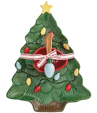 Mud Pie Home For Christmas Collection Tree Chip-N-Dip Set