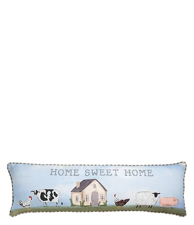 Mud Pie Home Sweet Home Farm Long Lumbar Pillow