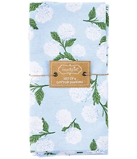 Mud Pie Hydrangea Dinner Napkins, Set of 4