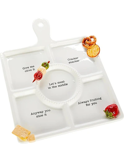 Mud Pie Ceramic Charcuterie Icon Platter