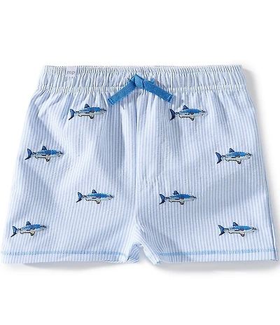 Mud Pie Little Boys Shark Swim Trunks
