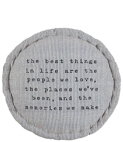 Mud Pie Love Home Round Accent Pillow