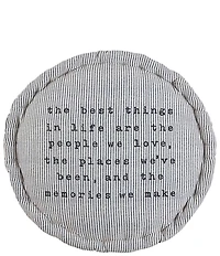 Mud Pie Love Home Round Accent Pillow