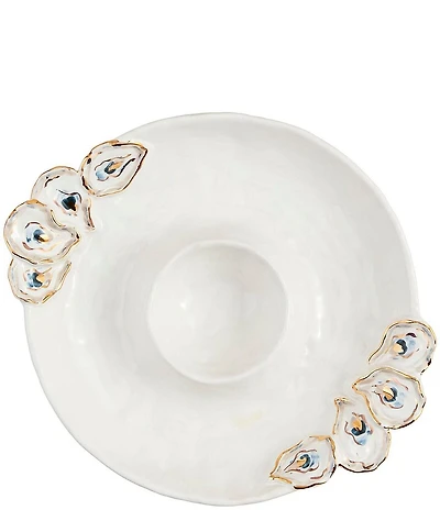 Mud Pie On The Half Shell Oyster Chip N Dip Server