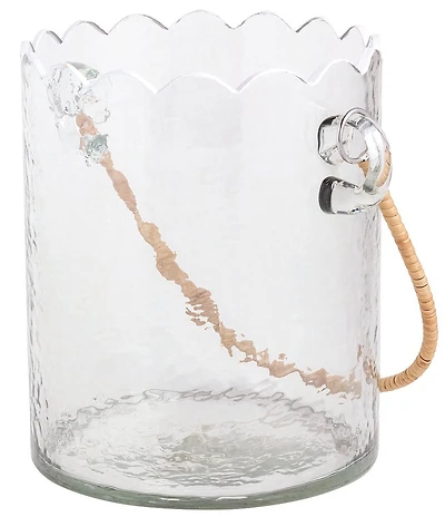 Mud Pie Scalloped Glass Ice Bucket