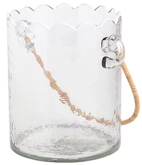 Mud Pie Scalloped Glass Ice Bucket