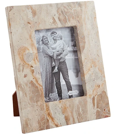 Mud Pie Small Tan Marble Frame 4x6